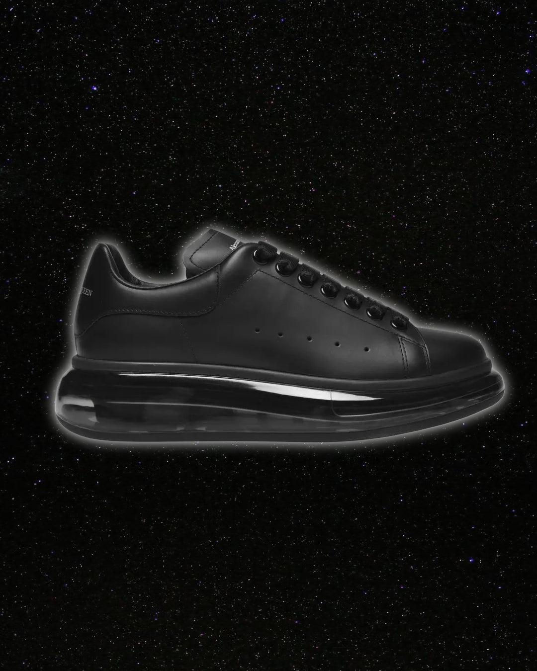 Alexander McQueen Oversized “Clear Sole” Sneaker – Black